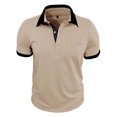 thumbnail image 5 of Men's Polo T Shirts Short Sleeve Button Up Basic Summer Shirts Beige Mens Casual Dress Shirts, 5 of 7