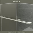 thumbnail image 4 of JimsMaison 56-60"W x 70"H Semi-Frameless Sliding Shower Door,Tempered Glass, Brushed Nickel, 4 of 10