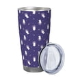 thumbnail image 2 of Picia Astronaut Rabbit Pattern 20 oz Tumbler Stainless Steel Vacuum Insulated Coffee Ice Cup Double Wall Travel Flask Dual Lid Water Bottle, Eco-friendly Car Cup-Without Straw, 2 of 8