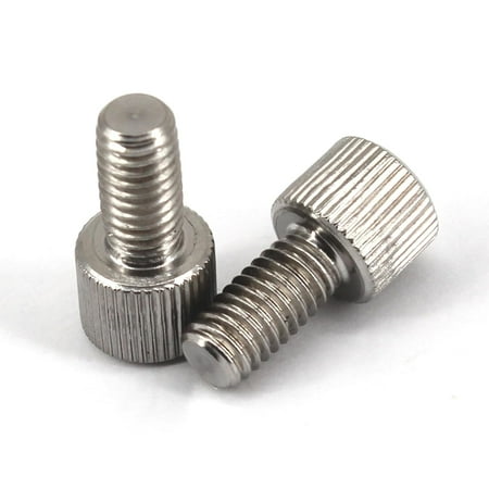 

（30 Pieces) M3x14 Knurled Thumb Screws 304 Stainless Steel Flat Head Screw Bolt Grip Knobs Thread Fasteners Hand Screws AAA-683