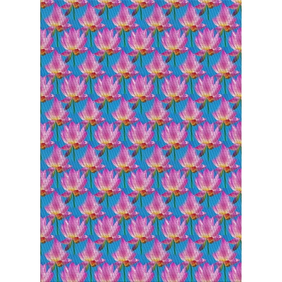 Ahgly Company Machine Washable Indoor Rectangle Transitional Blue Koi Blue Area Rugs, 2' x 5'