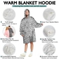thumbnail image 5 of Wearable Oversized Blanket,Halloween Spider Web Pattern Wearable Blanket Hoodie for Adults,Cozy Hooded Blankets with Super Pockets,Super Warm Fuzzy Pullover for Women & Men, 5 of 6