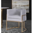 thumbnail image 6 of TOV Furniture Giselle Grey Velvet Dining Chair with Gold Frame, 6 of 7