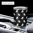 thumbnail image 5 of Halloween Tumbler Doodle Spooky Ghost Insulated Coffee Cup Back to School Beverage Container Office Travel Mug with Straw and Lid 20oz Holiday Gift Day of The Dead Present, 5 of 5