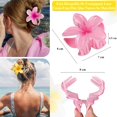 thumbnail image 3 of Pinzas de Flores para Mujer, Pinzas para el Cabello con Flores, Pinzas para el Cabello Estilo Plumeria Hawaiana, Accesorios Hawaianos para Cabello Grueso, 3 of 4