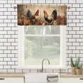 thumbnail image 3 of Rooster Curtain Valances for Kitchen Windows American Western Farm Watercolor Sunflower and Chicken Rod Pocket Window Valance for Living Room Bedroom Kitchen 54 by 18 in, 2 Panel, 3 of 6