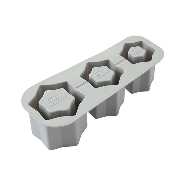 Molde de silicona de 3 compartimentos con tapa, moldes cilíndricos huecos para bandejas de hielo de 30 y 40 oz, accesorios