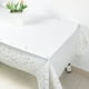 thumbnail image 5 of Mantel de plástico de copo de nieve navideño | Funda rectangular desechable | Diseño de Estrella Dorada Impermeable | Blanco Rojo Color | 107x54 pulgadas para fiesta navideña, banquete y decoración, 5 of 6