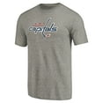 thumbnail image 2 of Men's Ash Washington Capitals Distressed Team Logo Tri-Blend T-Shirt, 2 of 3