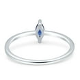 thumbnail image 3 of Solitaire Marquise Women Engagement Ring Simulated Blue Sapphire 925 Sterling Silver, 3 of 5