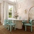 thumbnail image 7 of Elise Pale Blue Velvet Dining Chair, 7 of 7