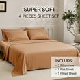 thumbnail image 6 of JELLYMONI 4 Pieces Luxury Soft Microfiber Sheets Set for Full Size Bed, Deep Pocket Up to 16", Silky Bedding Sheets & Pillowcases-（Full,Rust), 6 of 7