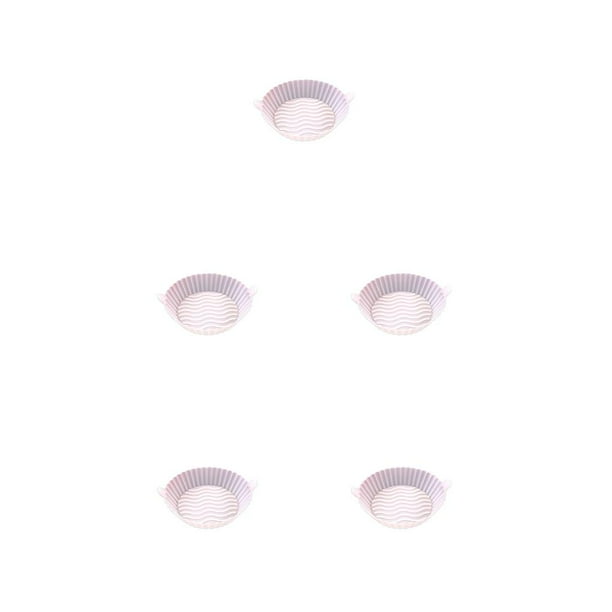 Injueey Air Fryer Pot Kitchen Cesta para hornear reutilizable Forro para freír Transparente Transparente 5Conjunto