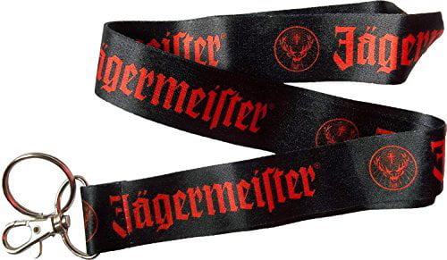 Jägermeister Logo Lanyard Schlüsselband Keyholder schwarz orange 