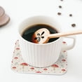 thumbnail image 5 of Bingfone Vintage Mushroom Leather Drinks Coasters with Set of 6,Suitable for Home Kitchen,Coffee Cup Coasters Home Gift, 5 of 7