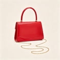 thumbnail image 6 of Women's Glossy Patent Leather Top Handle Clutch Purse for Wedding Party Evening, 6 of 7