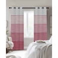 thumbnail image 3 of Pink Ombre Blackout Curtains 84 Inches Long for Bedroom, Farmhouse Vintage Wooden Striped Thermal Insulated Room Darkening Black Out Window Curtain Panels Grommet Drapes for Living Room, 3 of 8