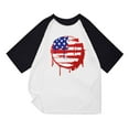 thumbnail image 2 of T-Shirt Snoarin Comfort Colors pour Hommes, Mode Décontractée, Patchwork, Col Rond, Chandail à Enfiler, T-Shirt Imprimé, Manches Courtes, Hauts, Chandails du 4 Juillet pour Hommes en Liquidation, 2 of 6