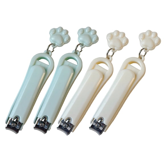 FACEGA 4Pcs Nail Clippers for Women,Stainless Steel Nail Clippers,Cat Shape Style Match Toe Nail Clippers,Mix1