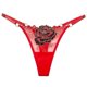 thumbnail image 3 of Tangas y tangas con bordado de flores para mujer, sexys, transparentes, de tiro bajo, con cintura ajustable, 3 of 4