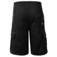 thumbnail image 2 of Ma Croix Men's Casual Loose Fit Fleece Cargo Sweat Shorts with Elastic Deawstring, 2 of 5