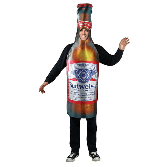 Budweiser Bottle Halloween Costume Men's and Women's, Adult One Size, Brown, by Rasta Imposta