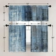 thumbnail image 4 of Blue Kitchen Curtains Grey Window Curtains and Valances Set 36 Inch, Abstract Art Short Tier Curtain for Kitchen, Modern Small Kitchen Decor, 4 of 5
