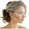 thumbnail image 1 of GHSDFBB Bridal Wedding Birdcage Veil Short White Lace Veil with Comb Single Layer Veil Flower Rhinestone Birdcage Veil for Tea Party Fascinator Prom Wedding Veils, 1 of 4