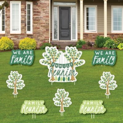 Family Tree Reunion Yard Sign And Outdoor Lawn Decorations