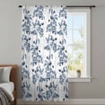 thumbnail image 4 of Blue Fruit Sheer Curtains 108" Extra Long, Vintage Plant Nature Botanical Flower Floral Light Filering Curtains, Privacy Drapes Simi Floor to Veiling Curtain for Living Room Large Window Treatment, 4 of 9