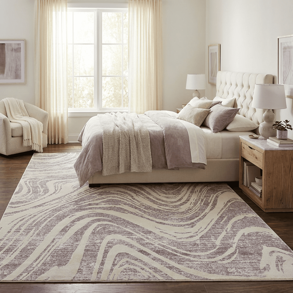 Rug Branch Nomad Abstract Indoor Area Rug, Beige, Coastal - Living Room, Bedroom, Dining Room
