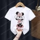 thumbnail image 1 of Minnie Children T-shirt Kawaii Disney T Shirt Floral Mickey Mouse Anime Cartoon Casual Clothes Kid Girl Boy Short Sleeve Top Tee12T Gao Jinjia LED, 1 of 2