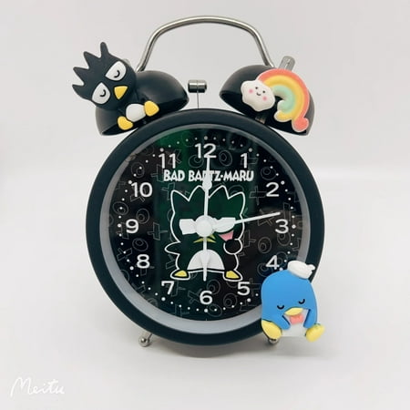 3 Inch Kawaii Sanrio Hello Kitty Cinnamoroll Kuromi Alarm Clock Diy Mute Alarm Clock Bedroom Student Desktop Cartoon Creative