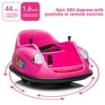 thumbnail image 4 of 12V Kids Bumper Car for Toddler w/ Remote Control 2 Speeds, Electric Baby Bumper Car Ride on Toys 360 Spin, 1.6 MPH Max, 4 of 7