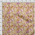 thumbnail image 4 of oneOone Cotton Flex Orange & Pink Fabric Leaves & Lemon Dress Material Fabric Print Fabric By The Yard 40 Inch Wide, 4 of 6