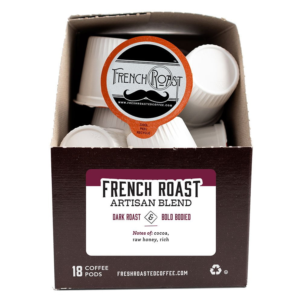 Fresh Roasted Coffee, French Roast Coffee Pods, Dark Roast, Kcup
