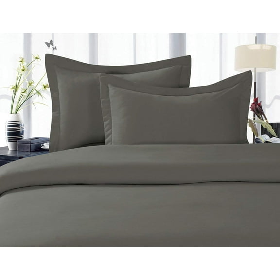 Elegant Comfort 1500 Series 2pcs Sham Cases - Queen, Gray