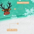 thumbnail image 6 of Catalonia Santa and Deer Print Hoodie Blanket Oversized Sweatshirt,Wearable Sherpa Giant Pullover for Adults Men Women Teenagers Gift, Green, 6 of 7