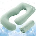 thumbnail image 1 of Funda de Almohada de Embarazo Refrescante Sasttie 145 cm en Forma de U Verde, 1 of 9