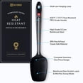 thumbnail image 3 of DI ORO Premium Seamless Black Silicone Spoon Spatula - BPA Free Pro-Grade Non-Stick 600ÂºF Heat-Resistant Rubber Spoonula - Best Silicone Kitchen Scraper Tool for Stirring, Scooping, and Mixing, 3 of 5