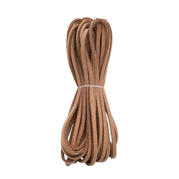 Billuyoard Cordón de gamuza sintética, cadena de cuero, accesorios para hacer joyas, accesorios de reparación de hilo tejido Multicolor, collar Artesanía caqui profundo