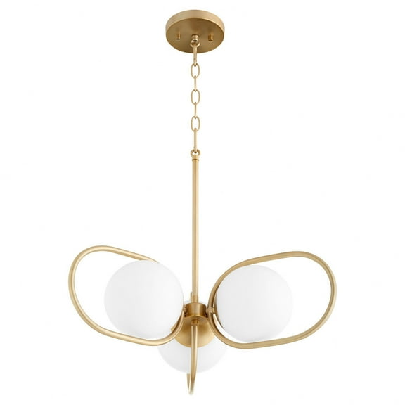 Quorum Lighting - Belmont - 3 Light Chandelier In Mid Century Modern Style-7.38