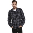 thumbnail image 2 of BRANDIT INDIVIDUAL WEAR Adult Male Flannel Check Long Sleeve Shirt, Color: Black/Gray Charcoal, Size: XXL, 2 of 7