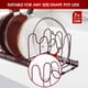thumbnail image 5 of Soporte para ollas y sartenes, organizador de sartenes con 7 compartimentos ajustables para gabinetes, soporte para tapas de ollas, estante para sartenes para cocina, 5 of 7