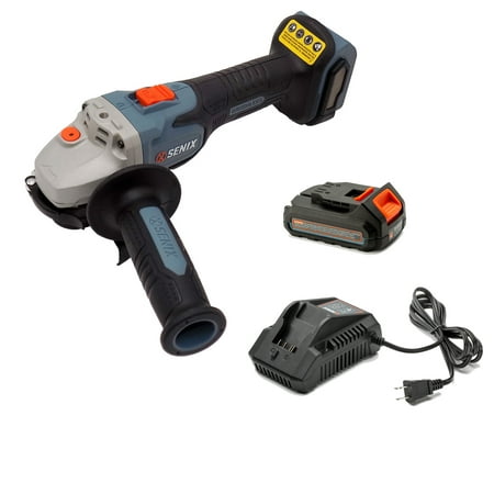 

SENIX 20 Volt Max* 4 1/2-Inch Brushless Angle Grinder (Battery and Charger Included) PAX2115-M2