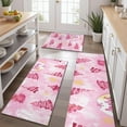 thumbnail image 2 of Pink Christmas Tree Kitchen Rugs Sets Of 3,Kitchen Runner Rugs Non Skid Washable,Decorative Kitchen Floor Mats for Kitchen,Sink,Laundry,17"x30"+ 17"x47" + 17"x59", 2 of 6