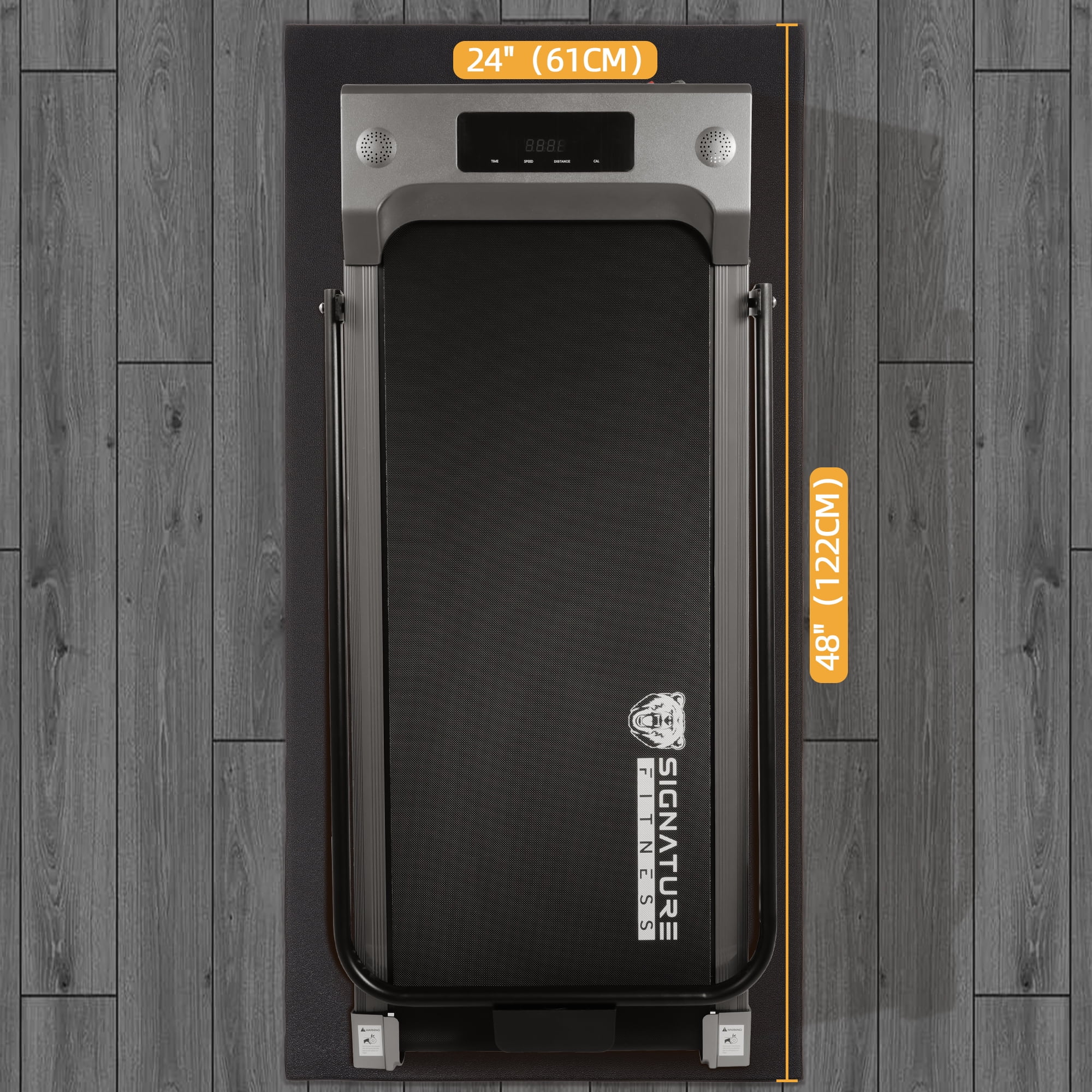 BalanceFrom High Density Home Gym Treadmill Exercise Bike Equipment Mat, 1/4" Thick, 24" x 48" , Only Mat