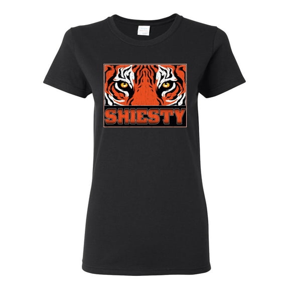 Wild Bobby Cincinnati Football Joe Sheisty Sports Women Graphic Tee, Black, Small