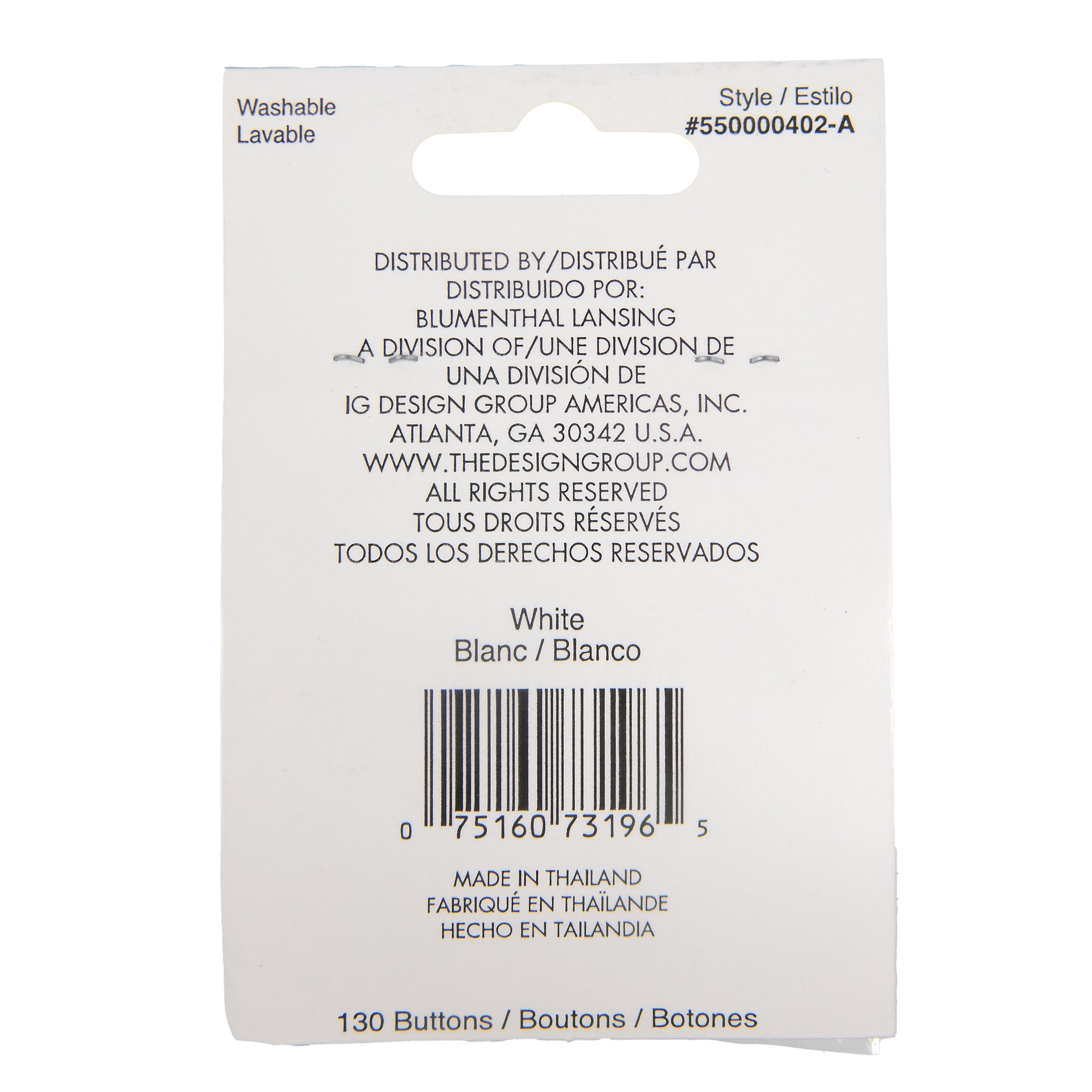(3 pack) Favorite Findings White Basic Round Sew Thru Buttons, 130 Count