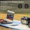thumbnail image 3 of Gofort 330w Portable Power Station, 299wh Solar Generator Backup Power Compatible With 60w 18v Portable Solar Panel, Foldable Solar Charger With Usb, 18v Dc, Qc 3.0 Output, 3 of 6